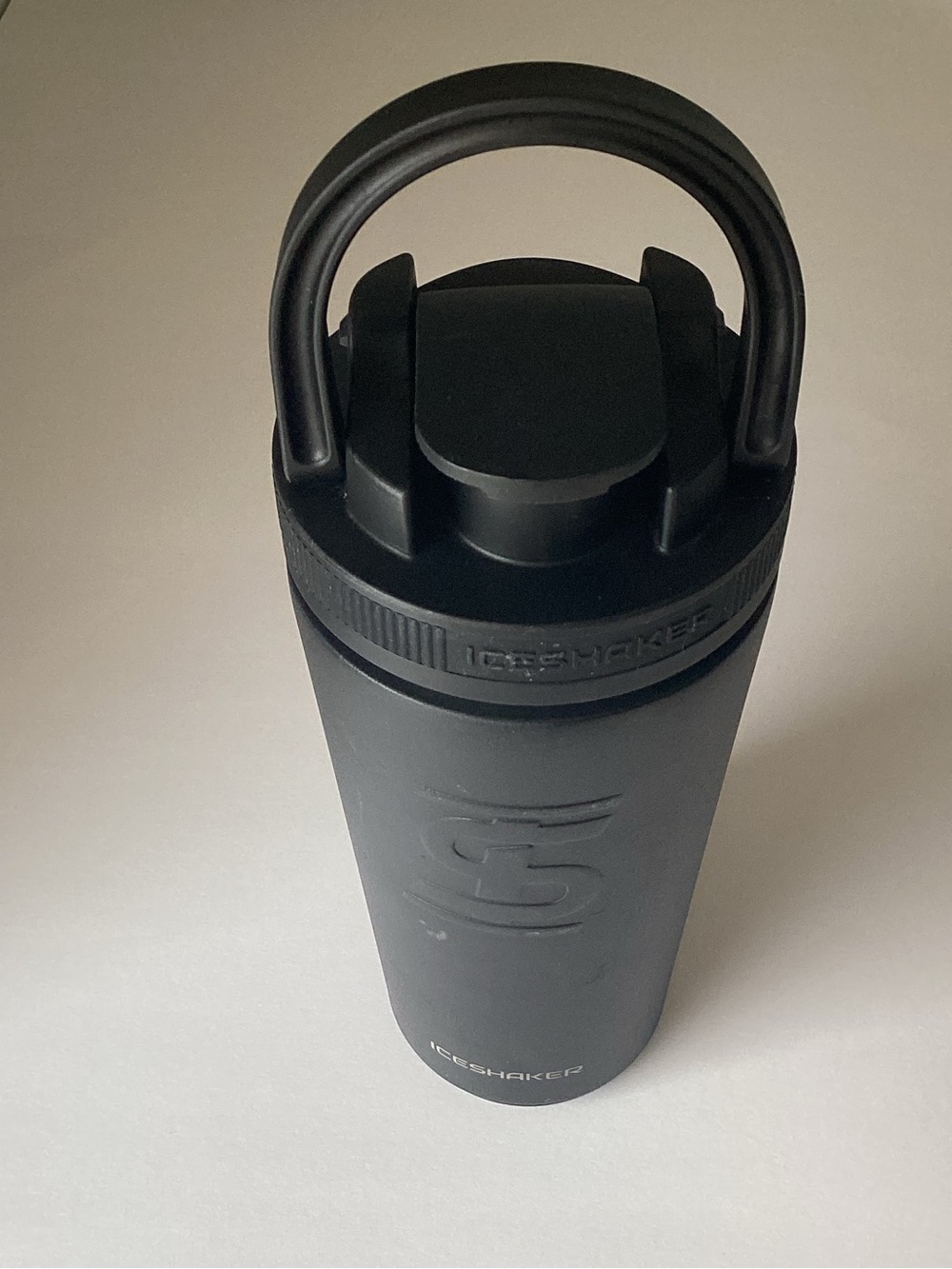 Matte Black Insulated Water Bottle with Carry Handle